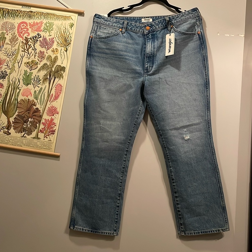 Free people Wrangler Wild West High Rise Straight Jeans